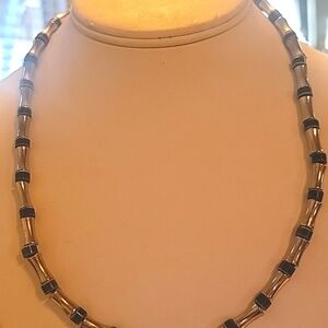 Vintage onyx necklece tribal
